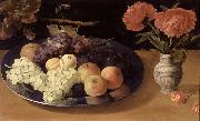 Still-Life of Grapes, Plums and Apples Jacob van Es